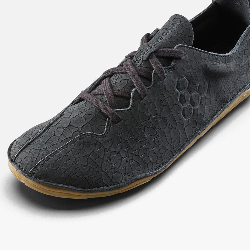 Women's Cracked Leather Sensus Shoes - Obsidian Cracked Leather
