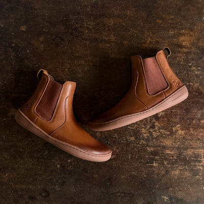 Women's Leather Sensus Chelsea Boots - Dark Tan