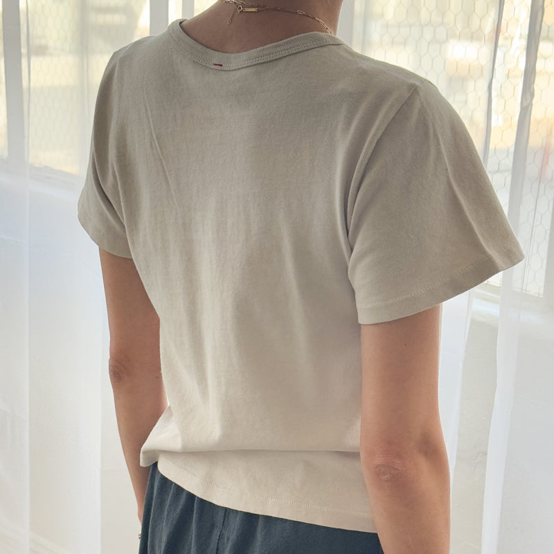 Women's Cotton Little Boy Tee - Rice