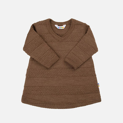 Baby & Kids Merino Wool Sailor Knit Dress - Caramel