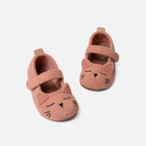 Boiled Wool Ballerina Slipper Shoe - Peach Kitten