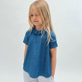 Baby & Kids Cotton Friend Shirt - Soft Denim