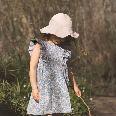 Baby & Kids Linen/Cotton Summer Hat - Mahogany Rose