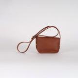 Leather Mini Tab Bag - Carob