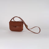 Leather Mini Tab Bag - Carob