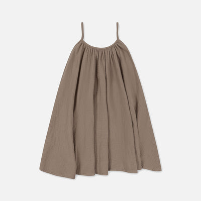 Cotton Olive Strap Dress - Cashmere Colour