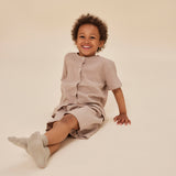 Baby & Kids Cotton Olive Shorts - Cashmere Colour