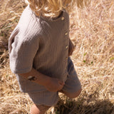 Baby & Kids Cotton Olive Shorts - Cashmere Colour