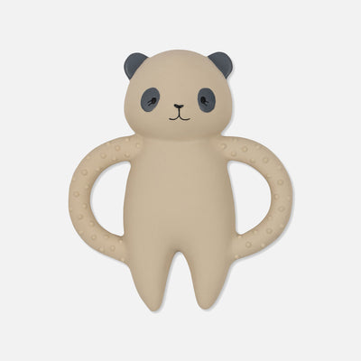 Natural Rubber Panda Teether - Cream Off White