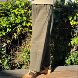 Womens Cotton Arc Pants - Olive Canvas