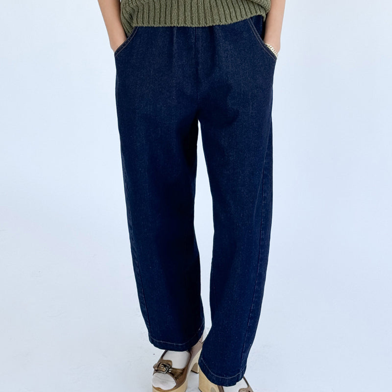 Womens Cotton Arc Pants - Raw Denim