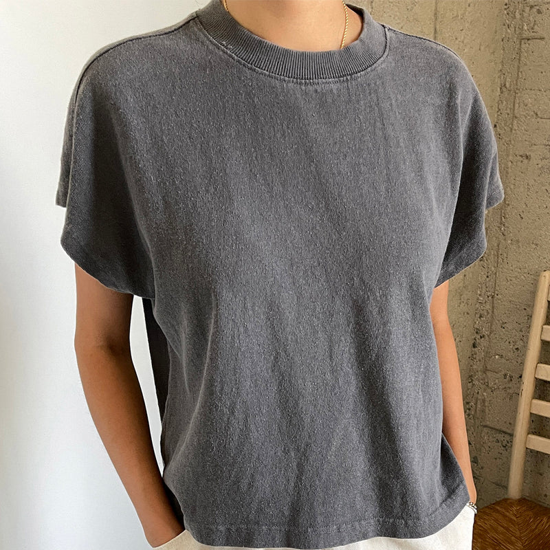 Womens Cotton Jeanne Tee - Coal