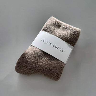 Womens Cotton Terry Cloud Socks - Frappe