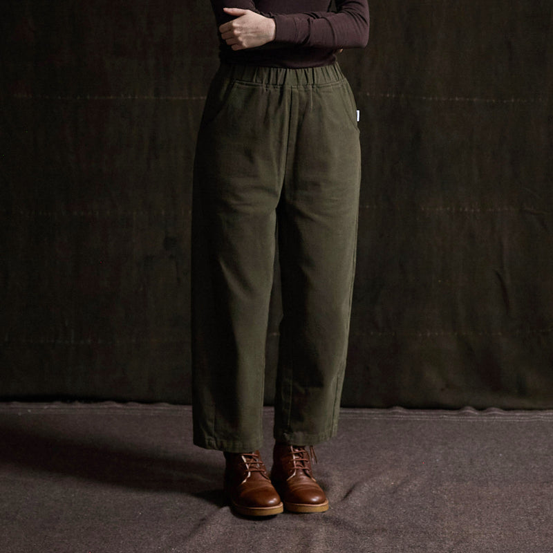 Women's Cotton Arc Pants - Olive Canvas