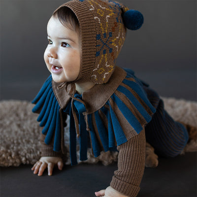 Baby & Kids Merino Wool Llyn Bonnet - Pecan