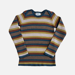 Baby & Kids Merino Wool Sylfaen Skinny Rib Top - Azurite Blue