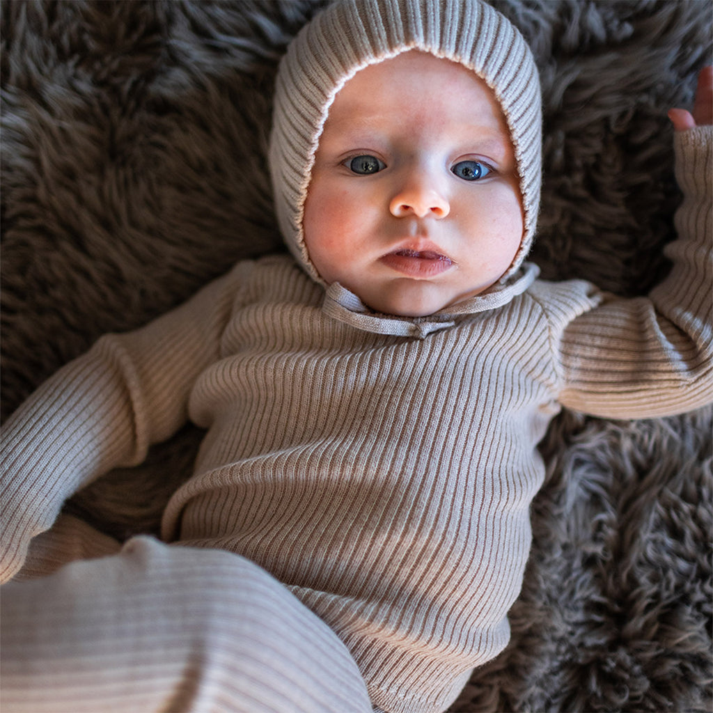 Baby & Kids Merino Wool Sylfaen Skinny Rib Top - Almond – MamaOwl