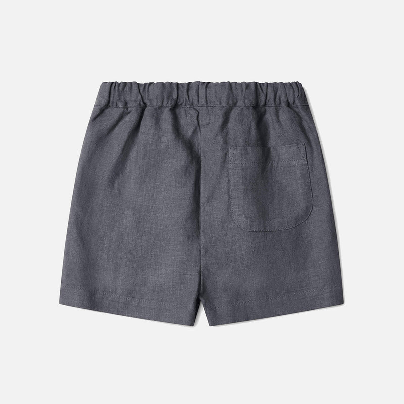 Baby & Kids Linen Shorts - Storm Blue