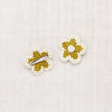 Hand Crochet Pima Cotton Medium Flower Clip Set - Pistachio