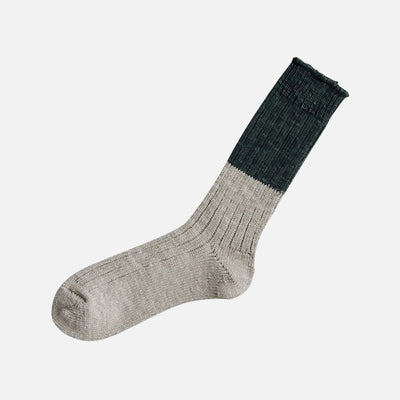 Adults Wool/Cotton Slab Socks - Jungle Green