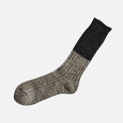 Adults Wool/Cotton Slab Socks - Charcoal