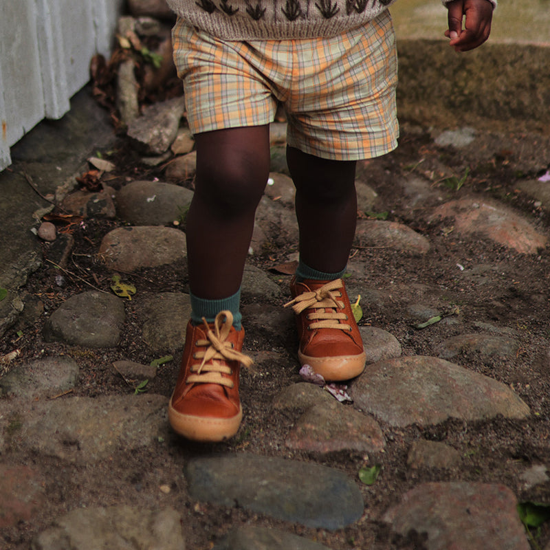 Toddler Leather Lace Shoes - Cognac