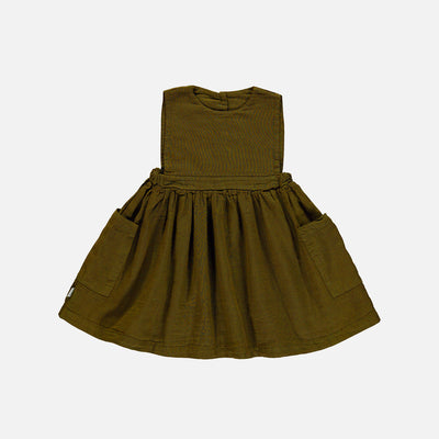 Cotton Mangue Dress - Fir Green