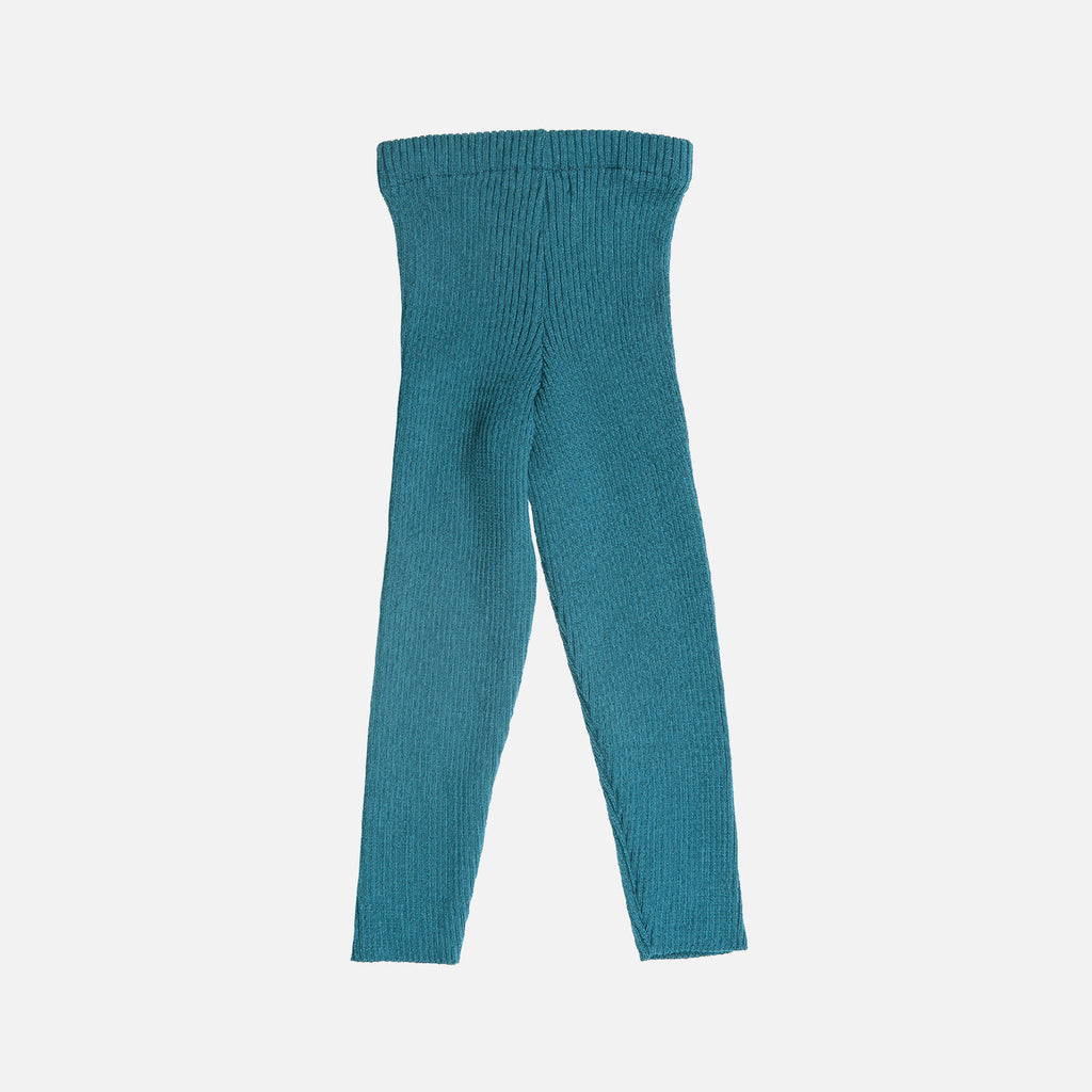 Baby & Kids Merino Wool Rib Leggings/Trousers - Teal – MamaOwl