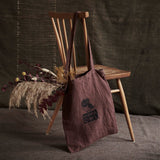 Adults Maple Tote Bag - Linen - Damson