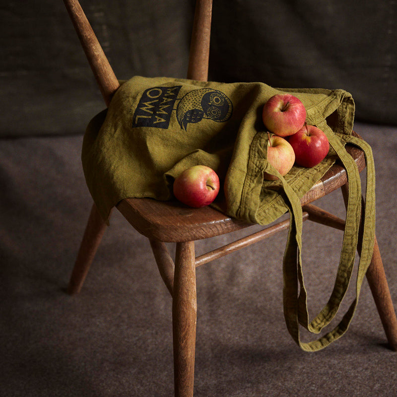 Adults Maple Tote Bag - Linen - Olive