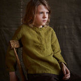 Larch shirt - Linen - Olive