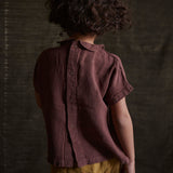 Willow Blouse - Linen - Damson