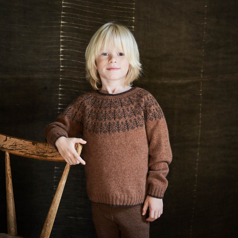 Winter Fairisle Sweater - Lambswool - Hazelnut