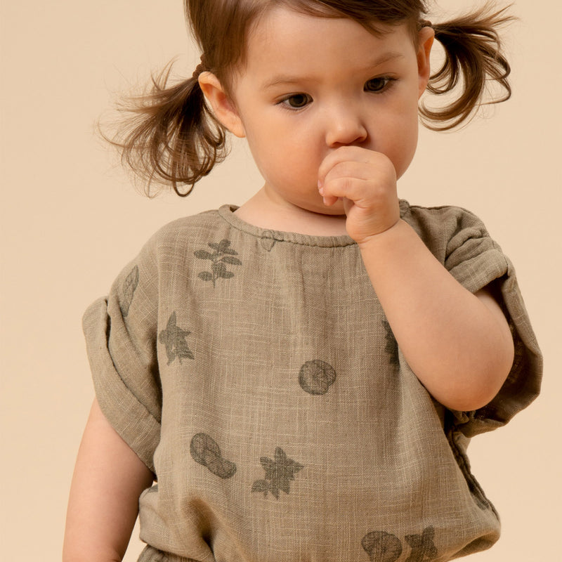 Baby & Kids Cotton Praslin Top - Sage/Fresh