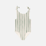 Cotton Roberta Swimsuit - Green Stripes