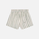 Cotton Chico Swim Shorts - Green Stripes