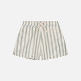 Cotton Chico Swim Shorts - Green Stripes