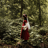 Cotton Medieval Dress - Red
