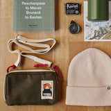 Cotton Canvas Travel Case Bag - Khaki