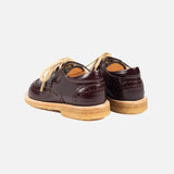 Kids Leather Brogue Shoes - Dark Brown