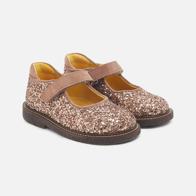 Toddlers & Kids Leather Mary Jane Shoes - Clay Glitter