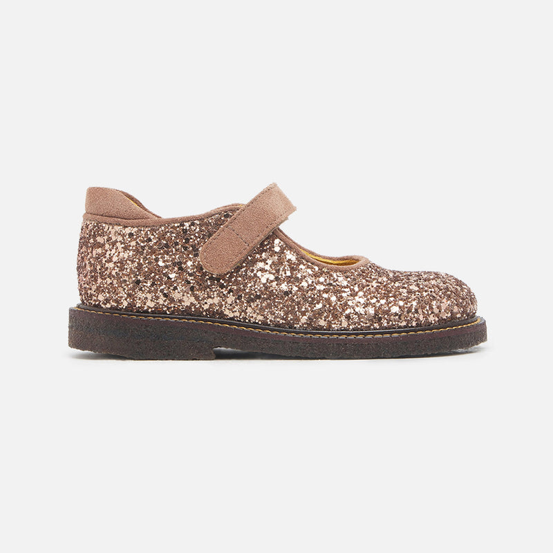 Toddlers & Kids Leather Mary Jane Shoes - Clay Glitter