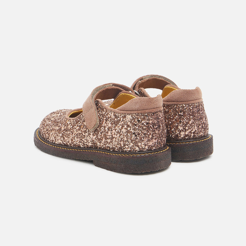 Toddlers & Kids Leather Mary Jane Shoes - Clay Glitter