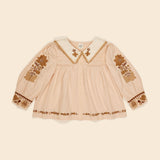 Baby & Kids Cotton/Linen Bette Blouse - Pink Sand