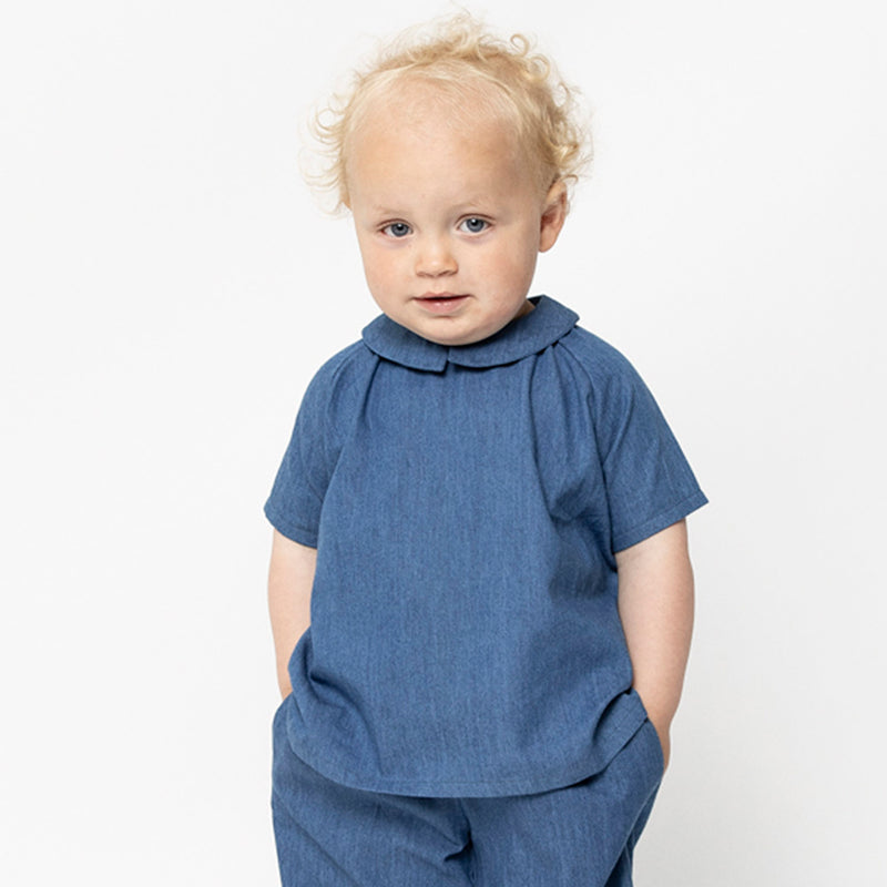 Baby & Kids Cotton Friend Shirt - Soft Denim