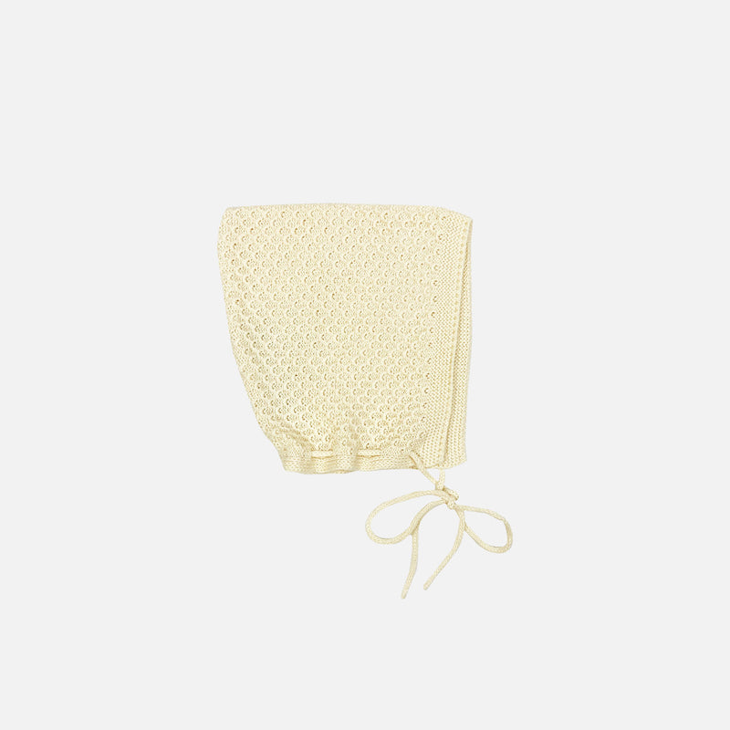 Baby Cotton Cloud Bonnet - Milk