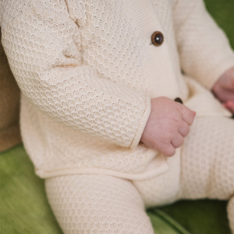 Baby Cotton Cloud Cardigan - Milk