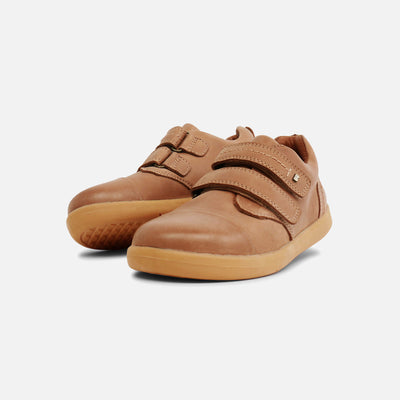 Kids Leather Port Shoes - Caramel