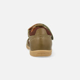 Kids Leather Roam Sandals - Olive/Toffee