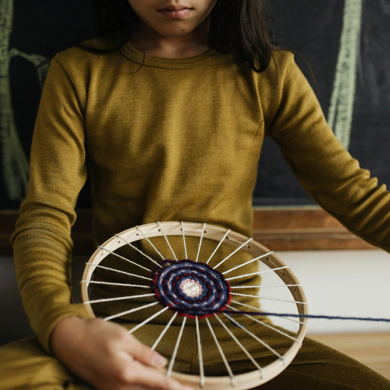 Round Weaving Frame With Wool – MamaOwl